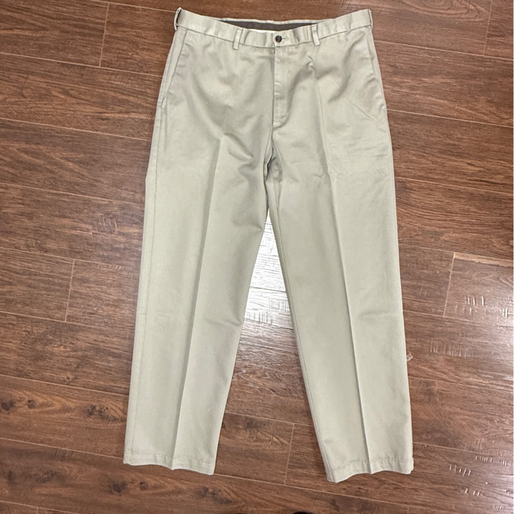 HAGGAR OLIVE BROWN CHINO STYLE PANTS SIZE 36x31